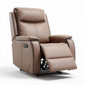 Relaxfauteuil met verstelbare rugleuning van kunstleer in bruin 90 x 80 x 100cm