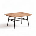 Houten tafel met metalen poten 120 x 80 x 75cm voor woonkamer gebruik