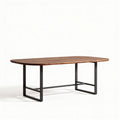 Houten tafel met metalen frame 180 x 90 x 75cm voor woonkamer en eetruimte